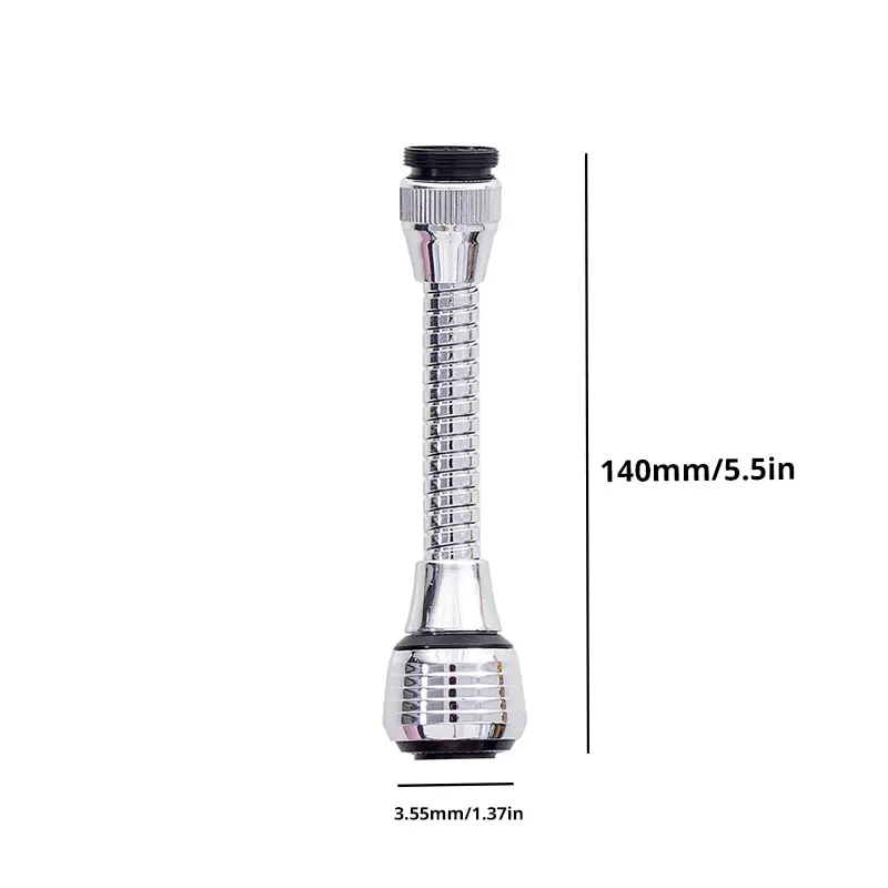 Faucet aerator multifunctional rotating splash proof filter extender 2 water outlet modes swivel for bathroom kitchen