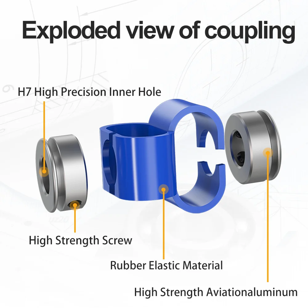 GTRIC 8-shaped Coupler D23L32 Type Plastic Flexible Eccentric Declination Elastic Coupling for Encoder