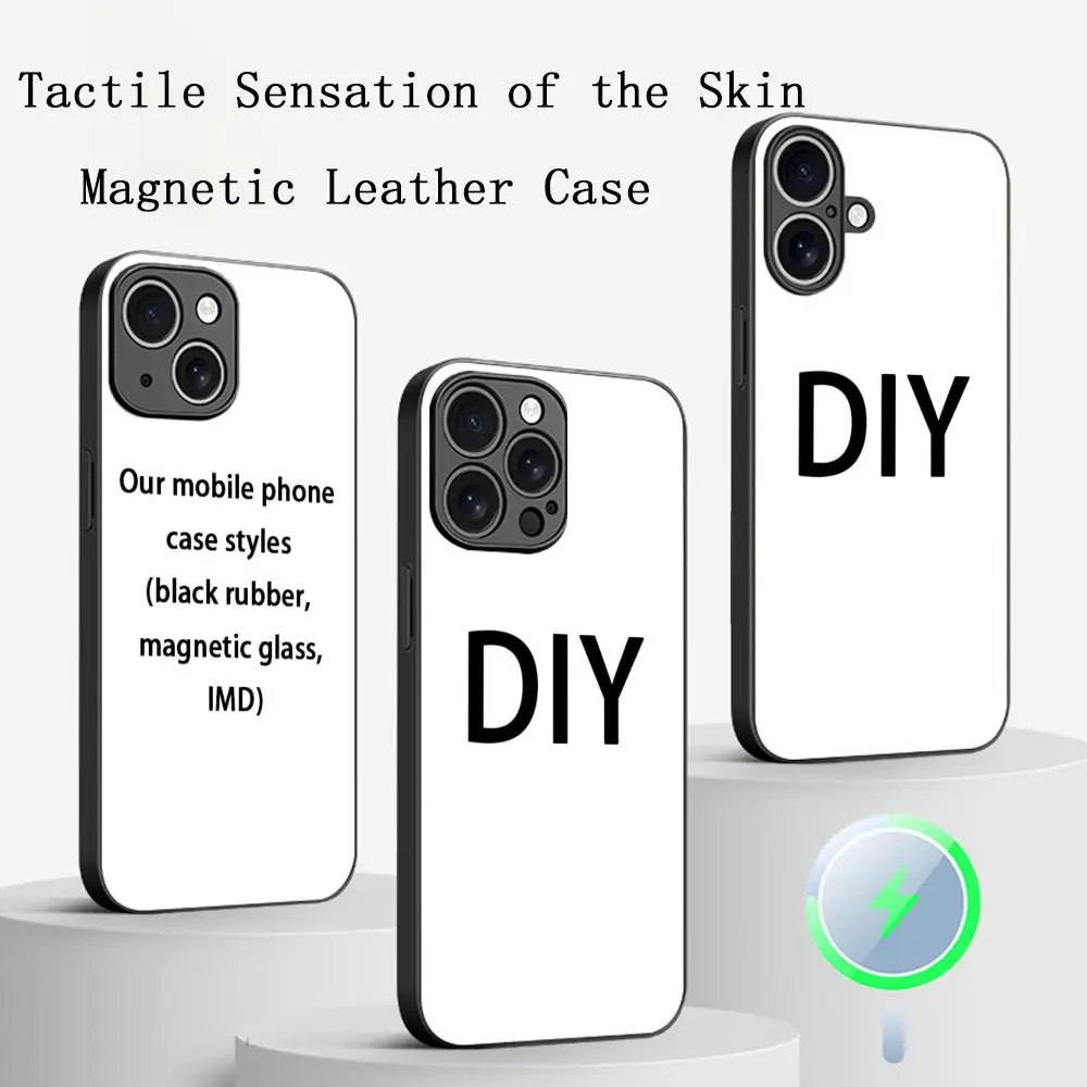 Customized DIY Pattern High-End Luxury Sheepskin Phone Case with MagSafe Compatibility