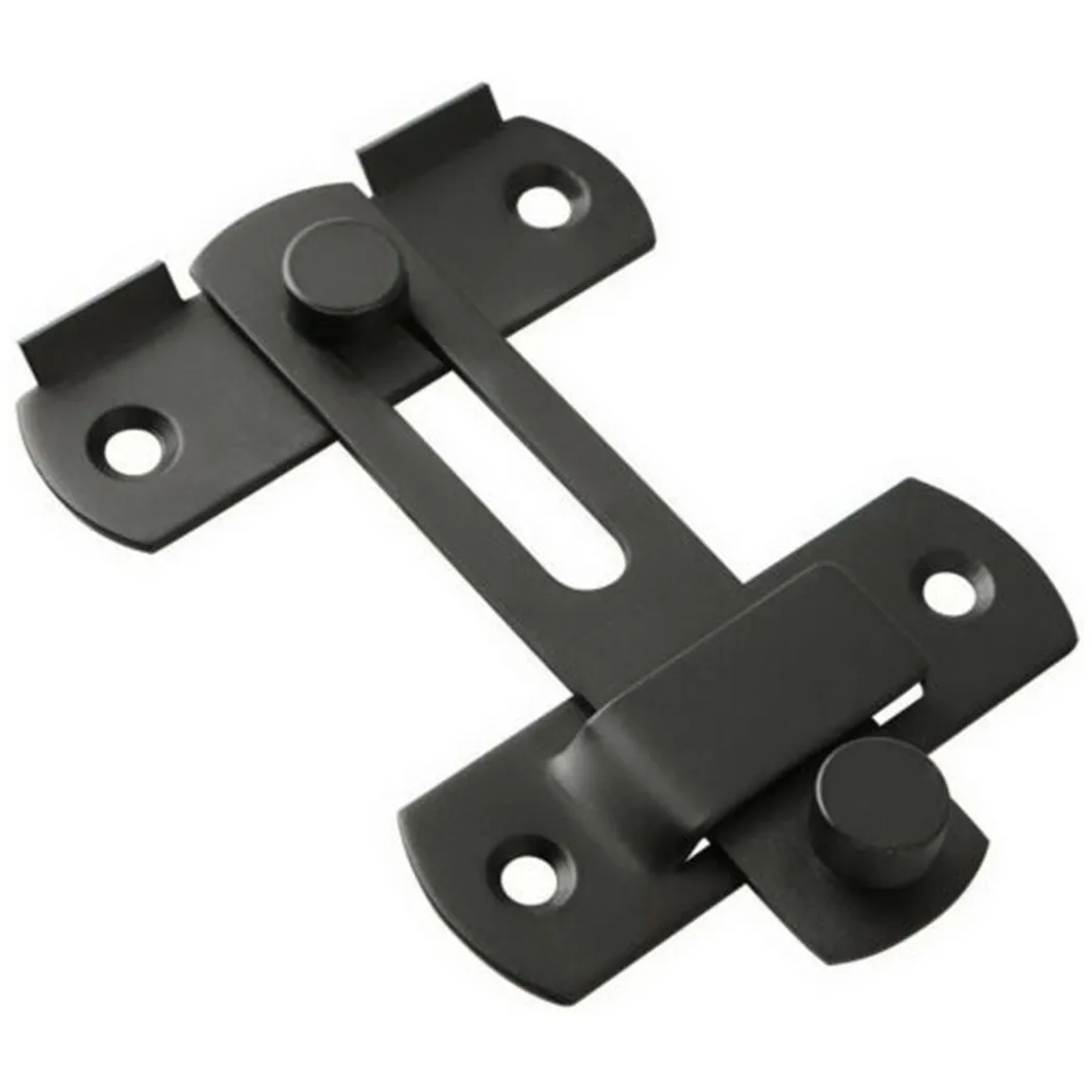 StainlessSteelMatteBlackDoorLatchLocksBifoldSlideGateLatchLockSafetyDoorBoltLatch