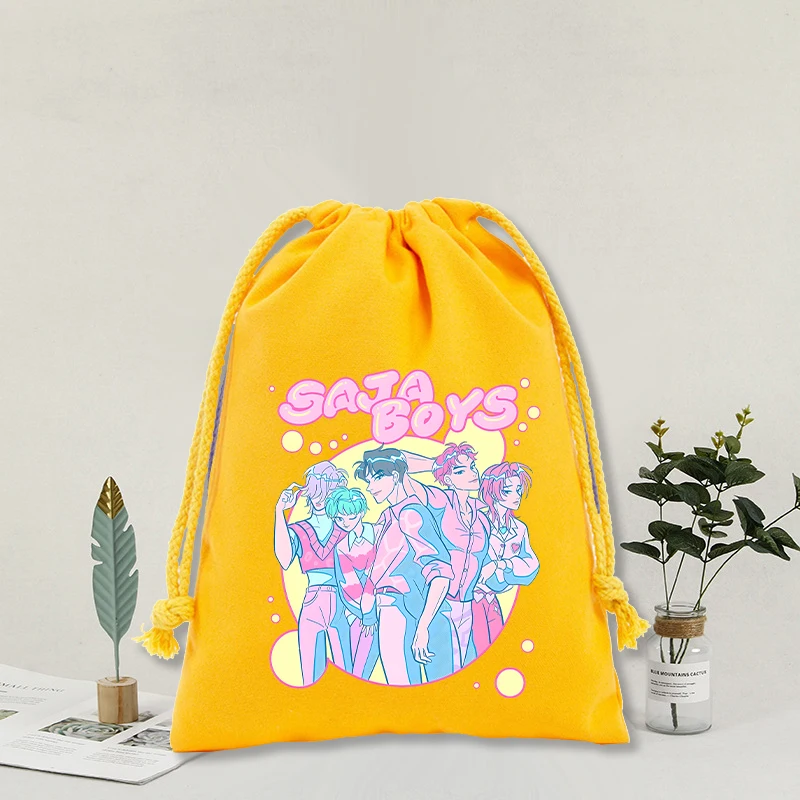 Move K-Pop شيطان الصيادين قماش الرباط جيب لطيف الكرتون مهرجان هدية أكياس التعبئة والتغليف موضة طباعة مجوهرات تخزين الجيب