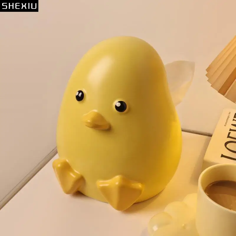 

Cute Yellow Duck Ceramic Tissue Box Mango Shape Duck Decorative Paper Towel Case Coffee Table Desktop Tissue Boxes Modern Decor