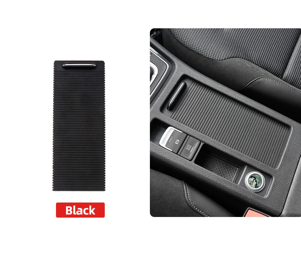 Neue schwarze Mittelkonsole Trinkwasser-Becherhalter-Abdeckung Zugvorhangverkleidung für VW Golf 7 7,5 GTI GTE GTD MK7 R-Line 2013–2021 – Detail 3
