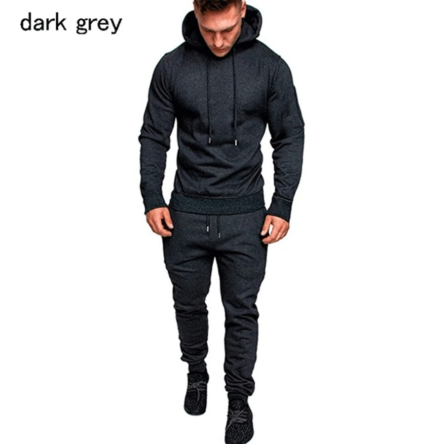 2023 Autumn Men Fitness Tracksuit Sport Set Camo Printed Hoodies Coat + Pants Sportwear Suit Male Outdoor Running Jogging Sets