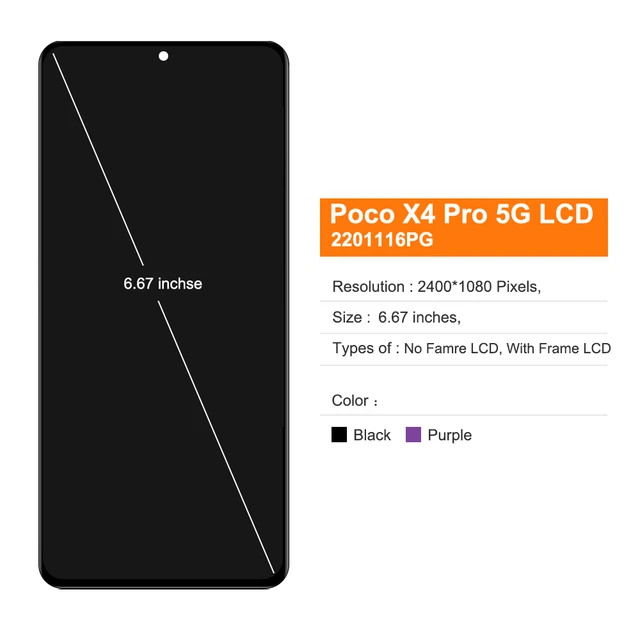 DISPLAY POCO X4 PRO 5G ORIGINAL / REDMI NOTE 11 PRO