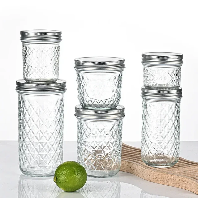 Canning Jars Lids Bulk Mason Jars  Glass Jars Lids Bulk Wholesale - Jars  Salt Pepper - Aliexpress