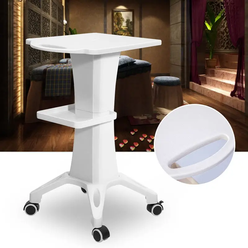 rolling-trolley-cart-beauty-salon-spa-storage-white-spa-salon-storage-equipment-rolling-cart-stand-2-tier