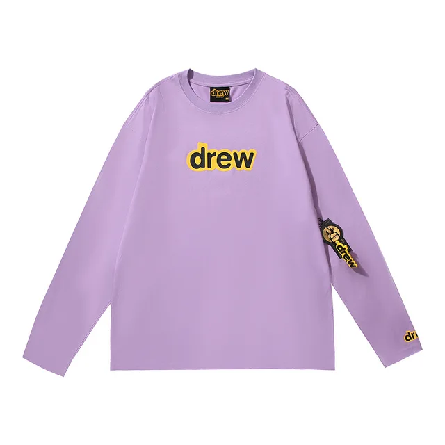Purple Drew Magliette Drew House Graphic T Shirts Justin Bieber