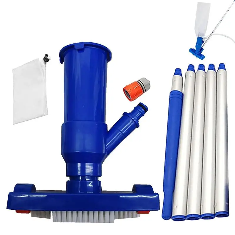 

Portable Vacuum Pool Cleaner Pool Vacuum Brush W- Shaped Brush Pool Cleaning Vacuum No Electricity Required Home Cleaning Tool