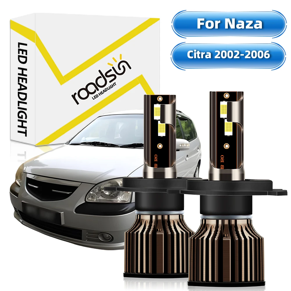 【For Naza Citra 2002-2006】LED Car Headlight Bulbs H4 Hi-Lo Beam Headlamp 6500K White 28000LM 400% Super Bright Plug And Play
