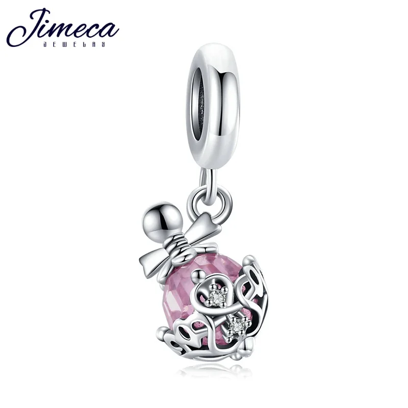 

Уникальный розовый флакон для духов, серебро 925 пробы, ожерелье, браслет, шармы, ювелирные изделия для девочек, товары для творчества, подвески, аксессуары