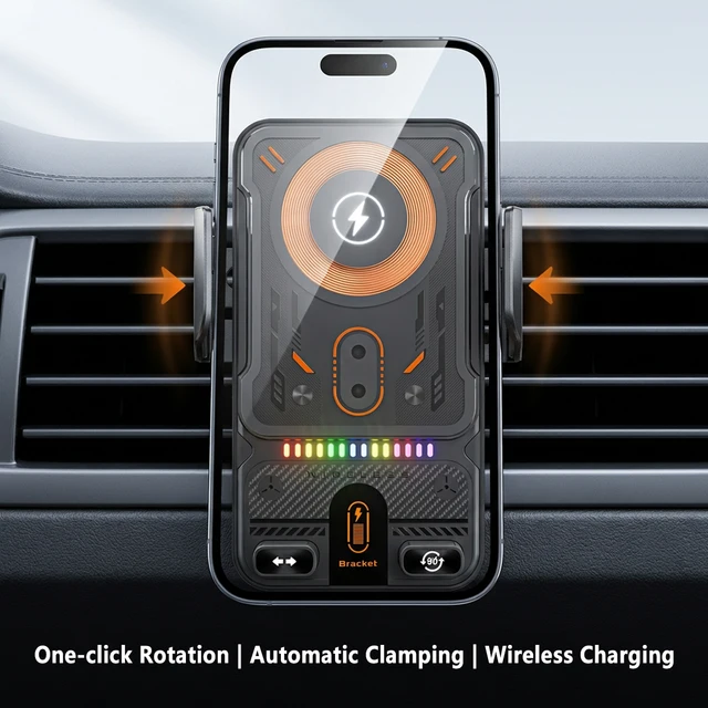 Car Phone Holder Vent Fast Wireless Charging Auto Sensing Car Phone charger For Magsafe Car phone Mount Qi FCC ROHS Certified