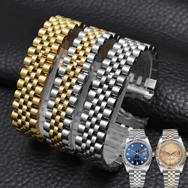 Bracelet De Montre En Acier Fin Pour Hommes, Chaîne De 20mm, En Acier  Inoxydable, Produit D'origine, Remplacement De Rolex Type Huster - Bracelets  - AliExpress