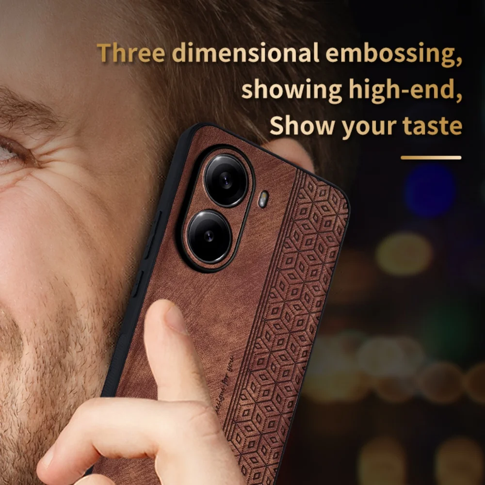 Luxury Leather Business Phone Case - Shockproof Soft Cover