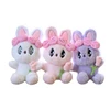 1PC Soft Animal Plush Rabbit Key Ring Cute Stuffed Doll Toy Esther Bunny Keychain Bag Pendant Lovely Kids Girl Birthyday Gift 1
