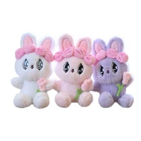 1PC Soft Animal Plush Rabbit Key Ring Cute Stuffed Doll Toy Esther Bunny Keychain Bag Pendant Lovely Kids Girl Birthyday Gift 1