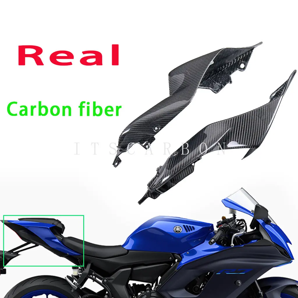 

For YAMAHA YZF - R7 YZF-R7 2022 2023 Real 3k Carbon Fiber Motorcycle Accessories Passenger Rear Seat Side Panels Cover Parts