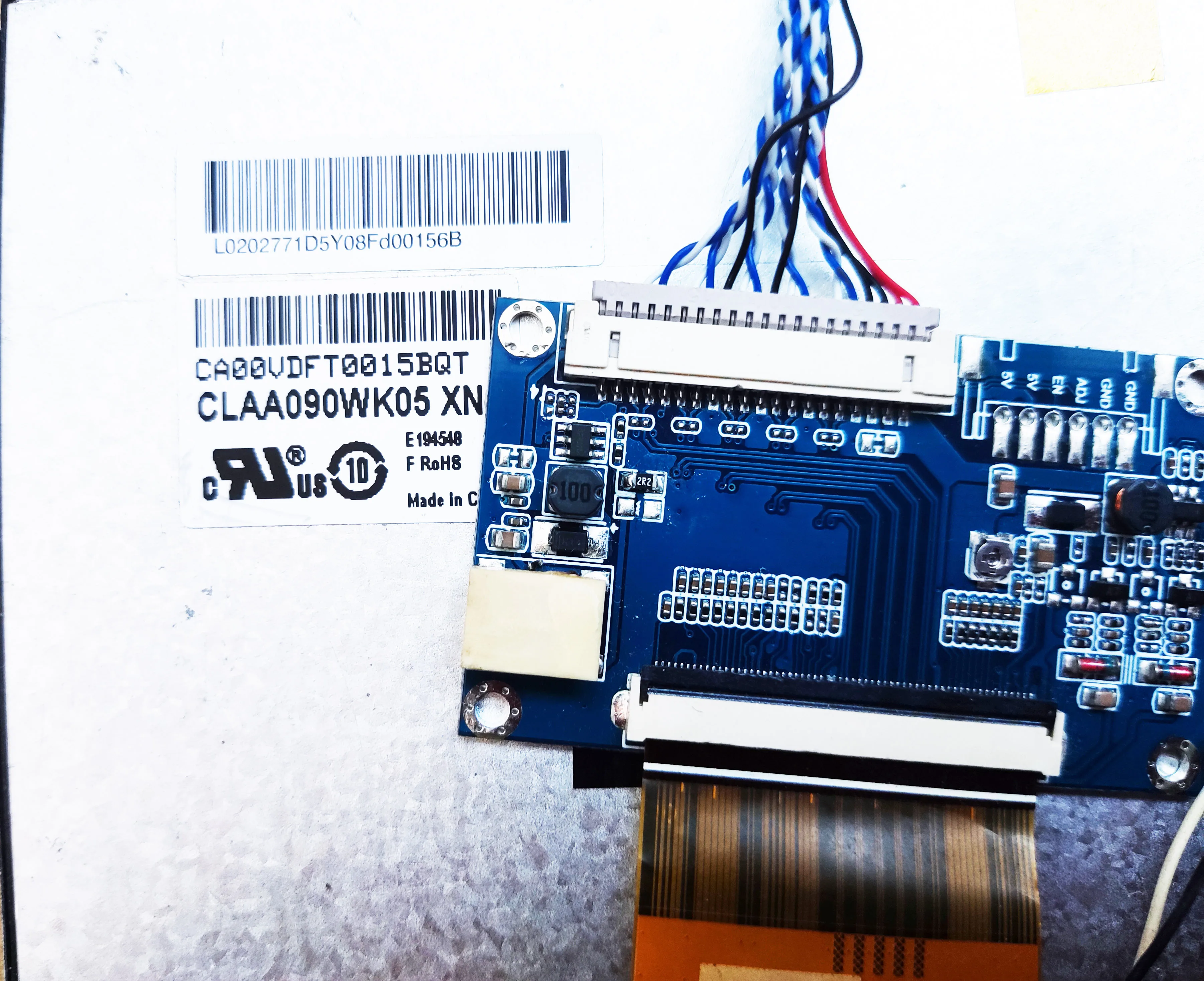 lvds av para cla090wk05 xn 60pin 1280*720 controlador exibição