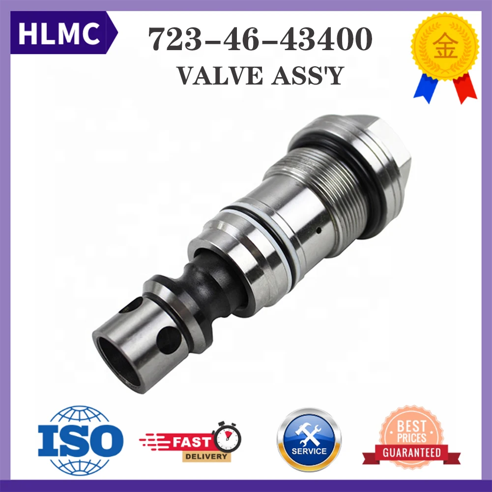 

723-46-43400 Hydraulic Parts PC200-6 PW200 D475A HB205 HB215 WA450 WA470 Pressure-Compensated Valve Komatsu Relief Valve PC200-7