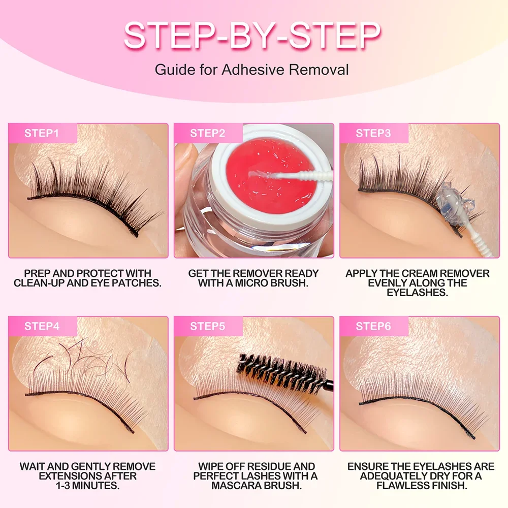 MAYOOC 5/15g Eyelash Glue Remover Quick Dry Adhesive Transparent Professional Cream Remover For Eyelash Extension Custom Logo 6