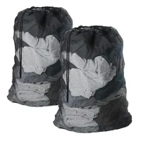 Durable Nylon Mesh Drawstring Bag Large Laundry Mesh Bag Drawstring Anti-snagging Anti-deformation Mesh Clothes Washing Bag 1