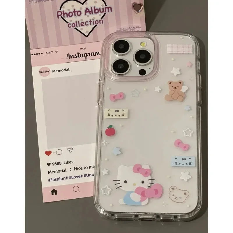 Cute Cartoon Kitty Clear Phone Case
