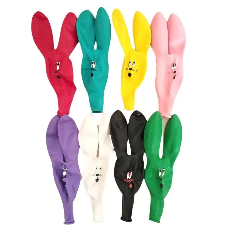 10pcs/20pcs 12 inch Thick Latex Rabbit Balloons Animal Party Balloons for Kids Non-Toxic 8 Styles Mix Colors
