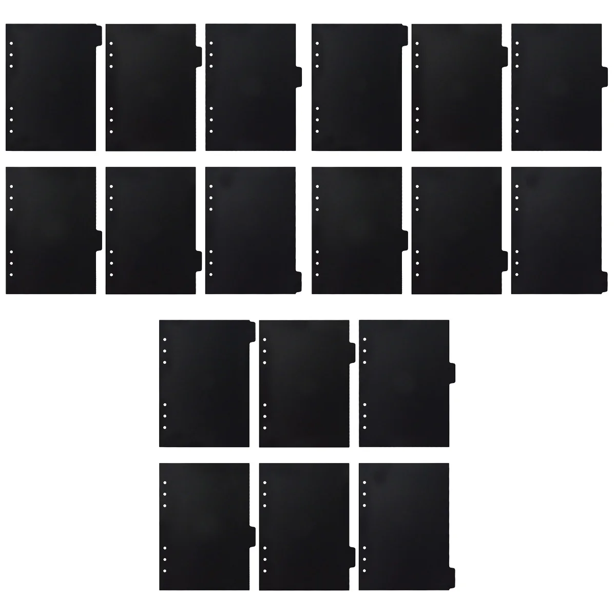 

18 Pcs A5 Notebook Binder Index Dividers Notepad Markers Hole Separator Plastic Tabs Pp Punched Colored Page