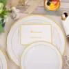 350-Piece Gold Dinnerware Set – Party Collection