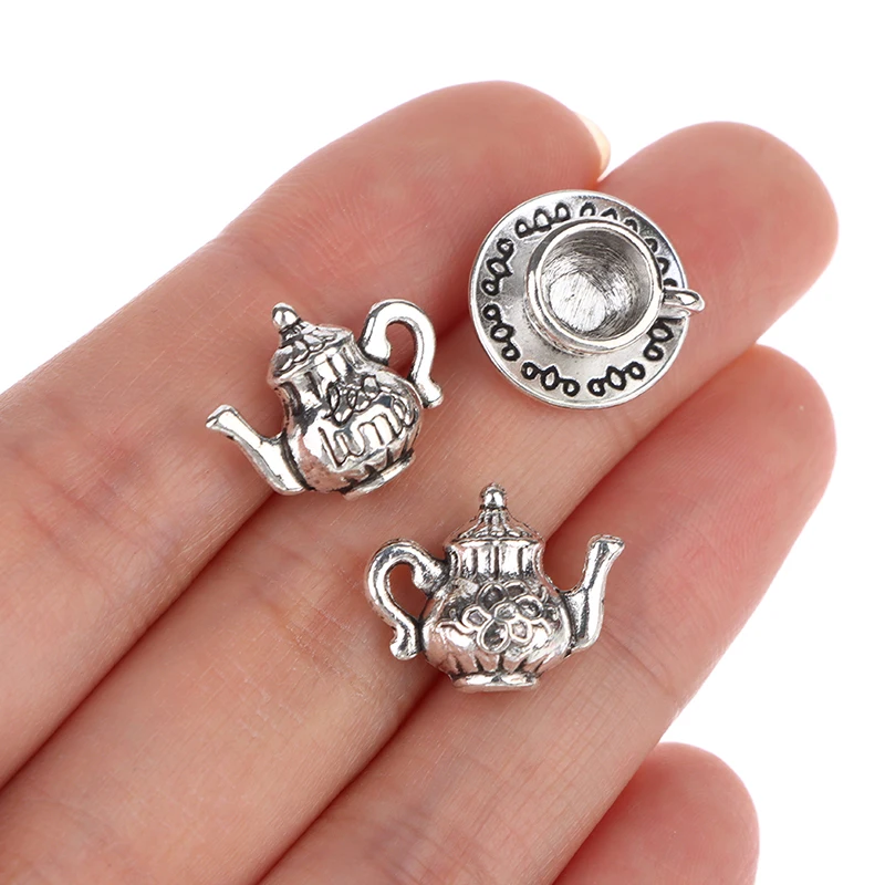 3Pcsset112DollhouseMiniatureFurnitureMiniMetalTeaSet1Teapot
