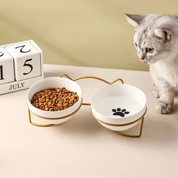 Ceramic Double Pet Bowl 1