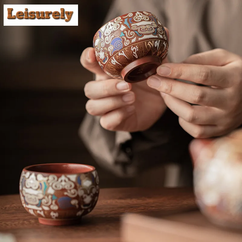 Gold And Silver Mixed Purple Clay Xishi Pot Tea Set Complete Set Japanese Tea Ceremony Set Teapot And Tea Cup Set Cafes Ornament