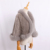 Luxury New Genuine Mink Fur Knitted Shawl Wrap Opera Cape Fox fur Triming women Lady mink fur coat Jacket Stole Amice Pashmina #1