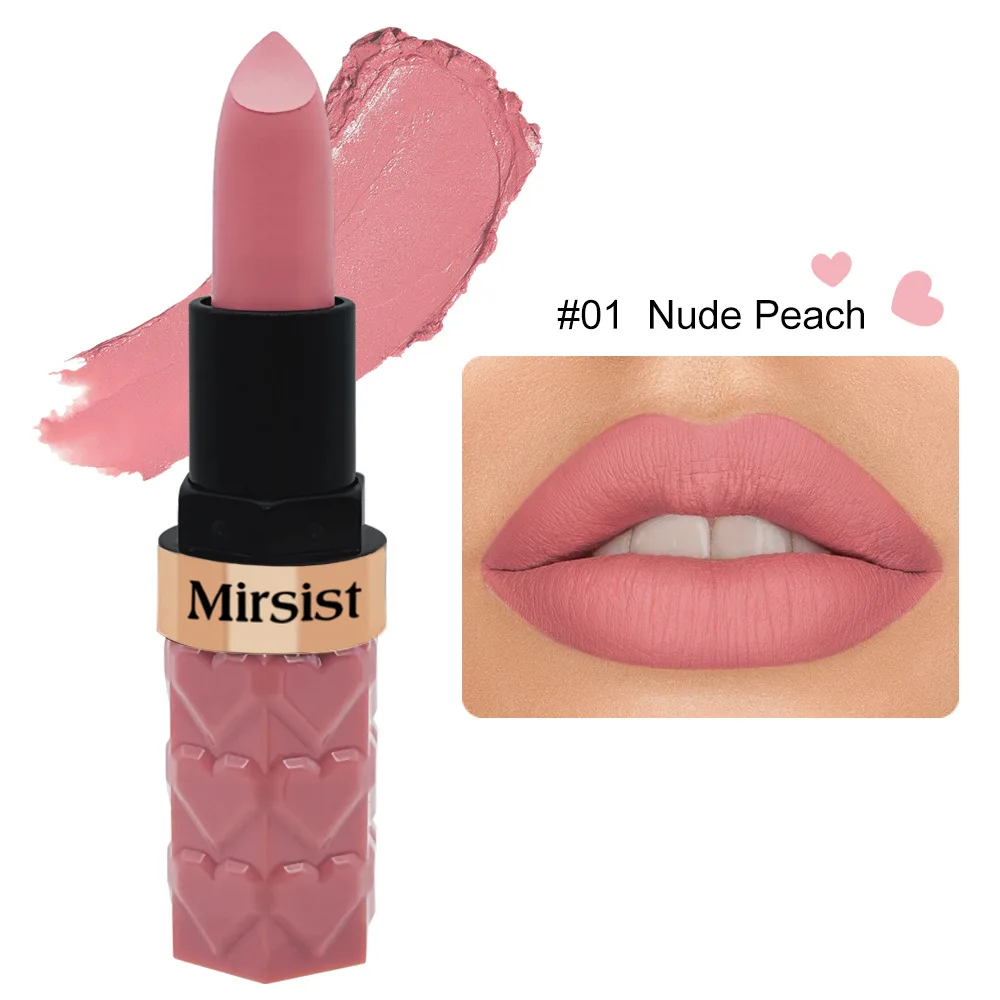 Velvet Matte Lipstick Non Transfer Waterproof Highly Pigmented Longwear Nude Peach Brown Cherry Tones Smooth Lip Makeup_voghion.com