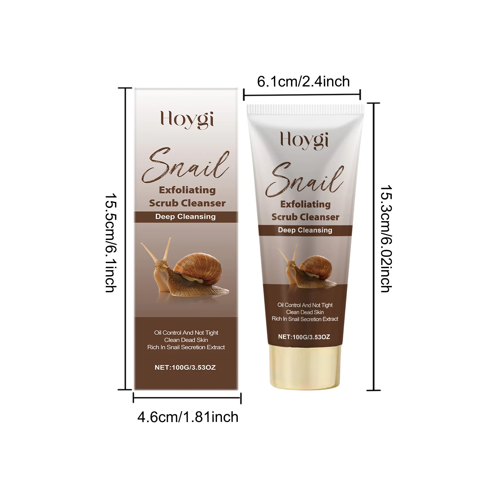 Snail Exfoliating Scrub Cleanser Contains Snail Mucin Gentle Cleansing Skin Brighten Effectively Remove Makeup Nourish Face Wash 6