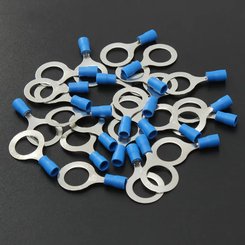 16-14AWG 1 5-2 5 мм изолированный кольцевой коннектор Красный M3/M4/M5/M6/M8/M10/M13 ПВХ провод