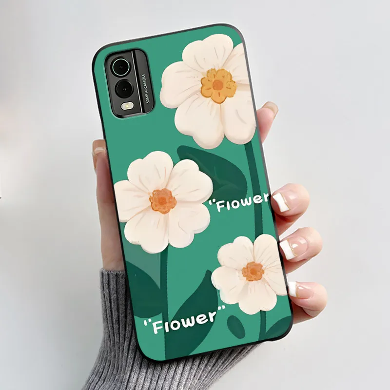 Black Soft Silicone TPU Luxury Fashion Flower Butterfly Phone Case