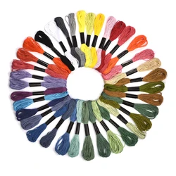 Premium Embroidery & Sewing Thread Floss Kit - 8m Rolls, 6 - Strand Cotton Skeins, Multi - Pack Options (36colors)