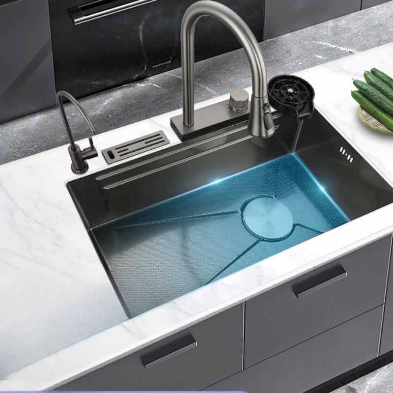 Sink, honeycomb sink, kitchen waterfall, vegetable washing basin, thickened 304 stainless steel