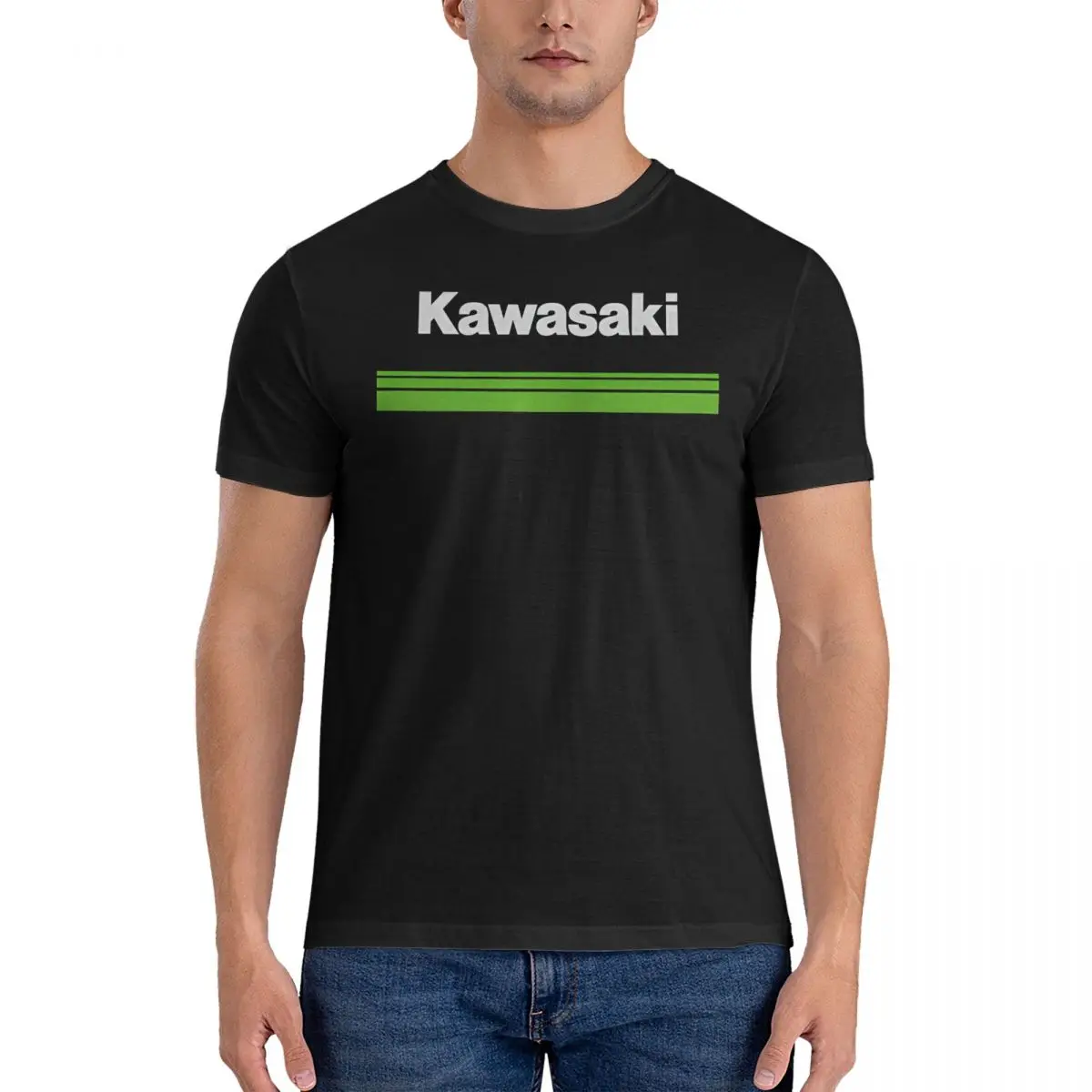 

Logo T-Shirts for Men Kawasakis Humor Cotton Tee Shirt Crewneck Short Sleeve T Shirts Gift Idea Tops