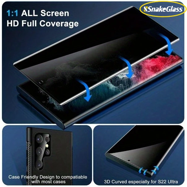 Dual Screen and Lens Protector with Anti-Prying and Anti-Fingerprint Glass