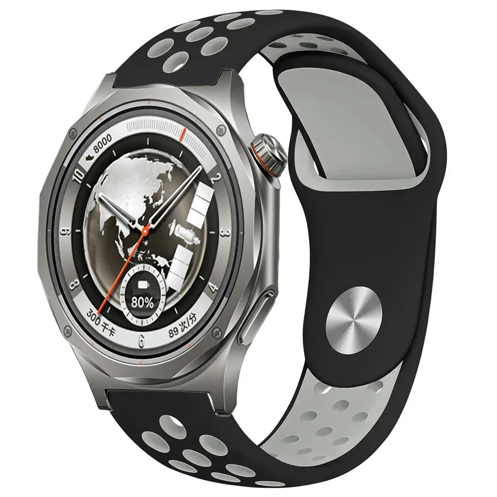 Breathable Silicone Adjustable Watch Strap, 18/20/22mm