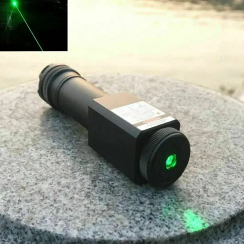 Square Head 515nm 520nm 5mw Green Laser Pointer Focusable Waterproof Torch 520T-1000