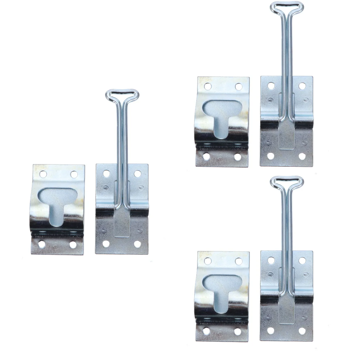 

3 Pack Hook up T-Style Entry Door Catch Refrigerated Truck Steel Galvanized Fixed Trailer Holder