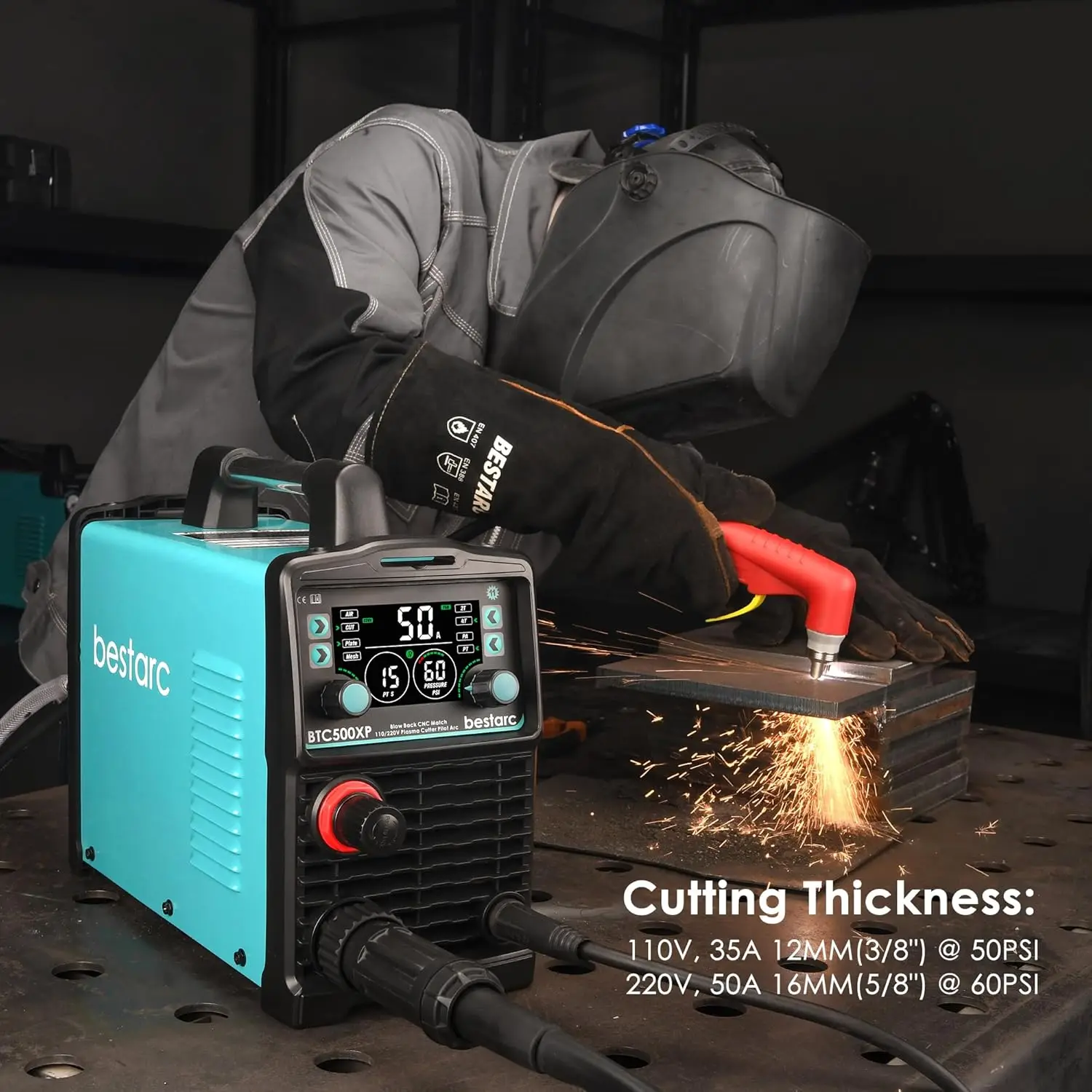 Blow Back Pilot Arc Technology, 110V/220V Dual Voltage Non-HF CNC Plasma Cutting Machine