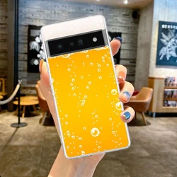 Alcohol Bubble Shockproof Silicone Phone Case - Transparent Shell - Pixel 5 (B1)