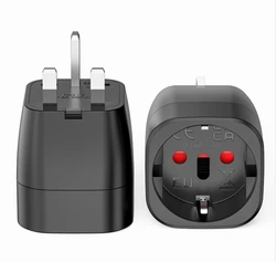 Dual Pack UK Travel Plug Adapter - Type G Socket Converter for England and Ireland Journeys