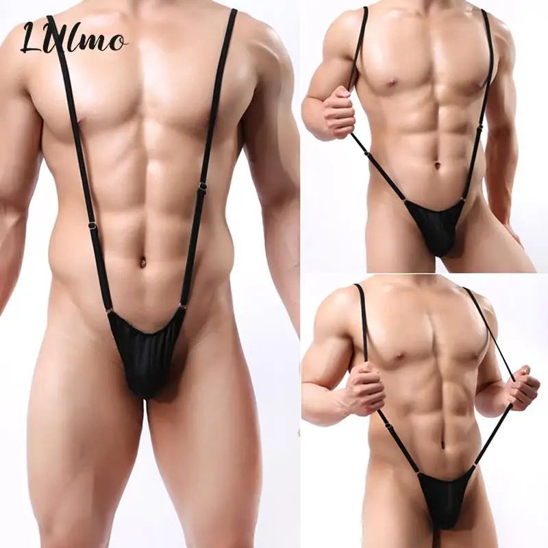 

Perform Bandage Lingerie Men's Sexy Strap Underwear Male Thong Mankini Men Leotard Thongs Man Body Costume Bodysuit Stage