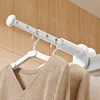 1Pc Extendable Clothes Drying Rack Portable Travel Drying Rack No-drill Fold Space Saving Stretchable Clothes Hanger Drying Rack 2