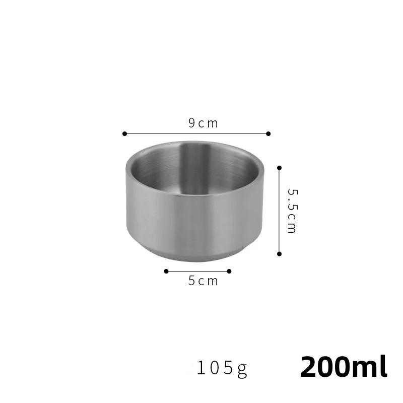 الكورية الفولاذ المقاوم للصدأ رامين وعاء الذهب طبق...